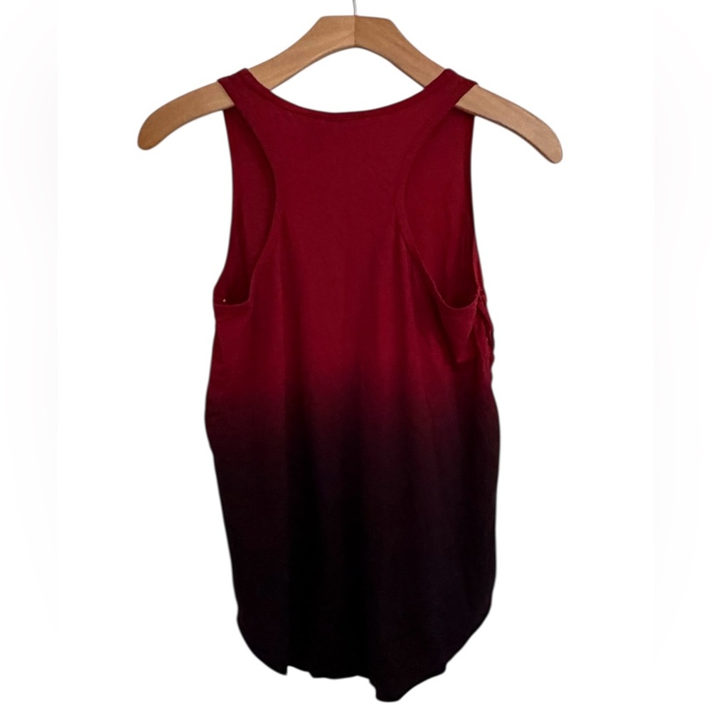 Harley-Davidson Women's Red to Black Ombre Tank with Braided Sides - Picture 2 of 3